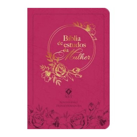 Bíblia de Estudo da Mulher | NVT | Capa Rosa